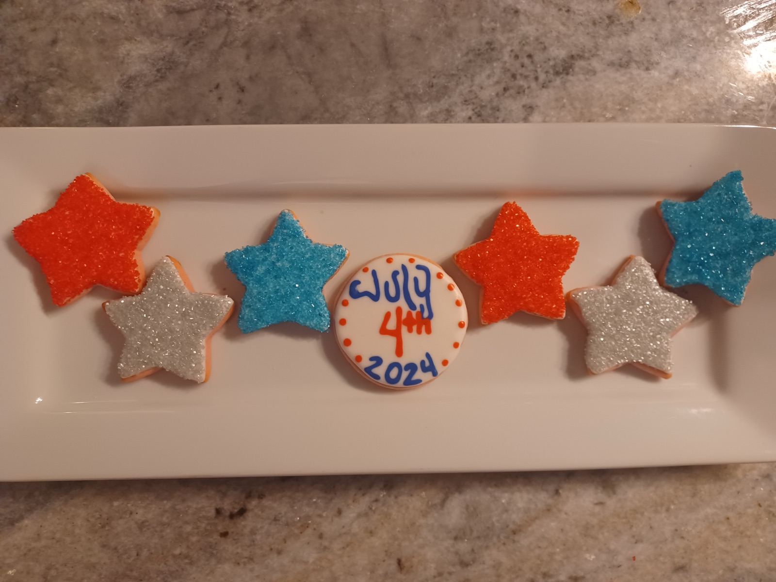 July 4th star cookies